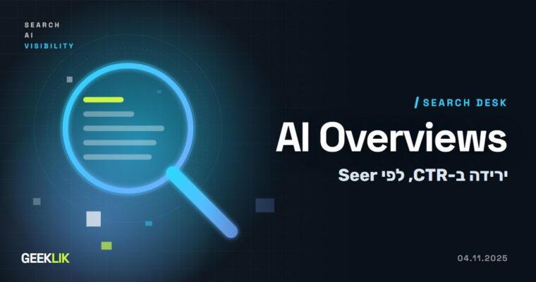לפי Seer: ה-CTR האורגני בשאילתות מידע עם AI Overviews ירד ב-61% מיוני 2024